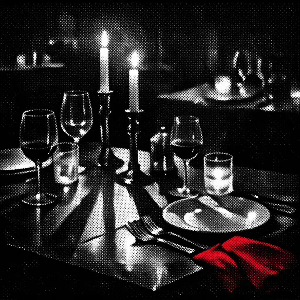 Gyertyafényes vacsora noir hangulatban
