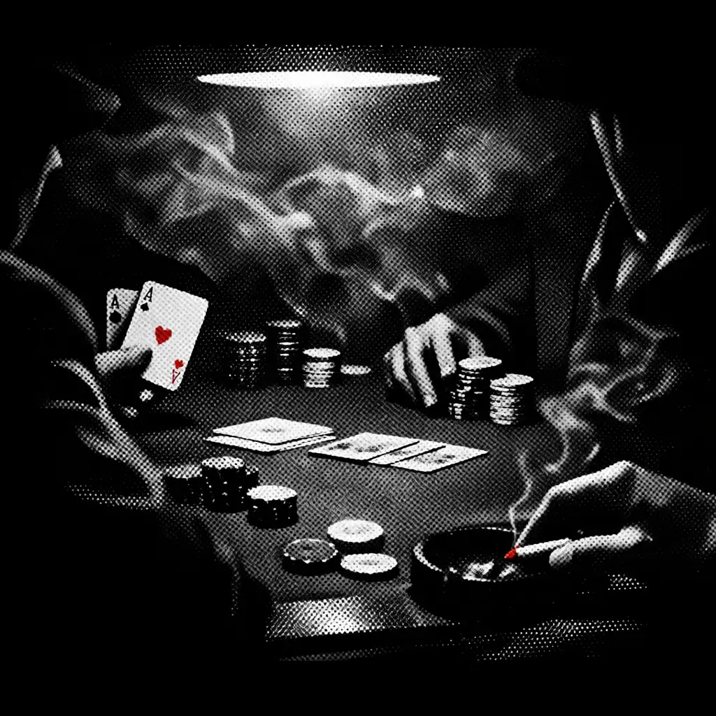 Noir pókerasztal