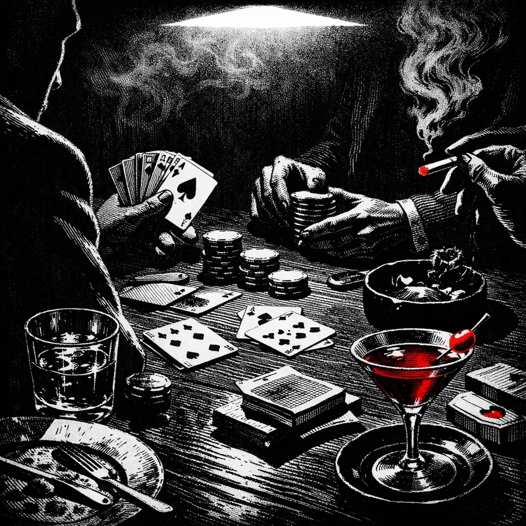 Noir asztali jelenet